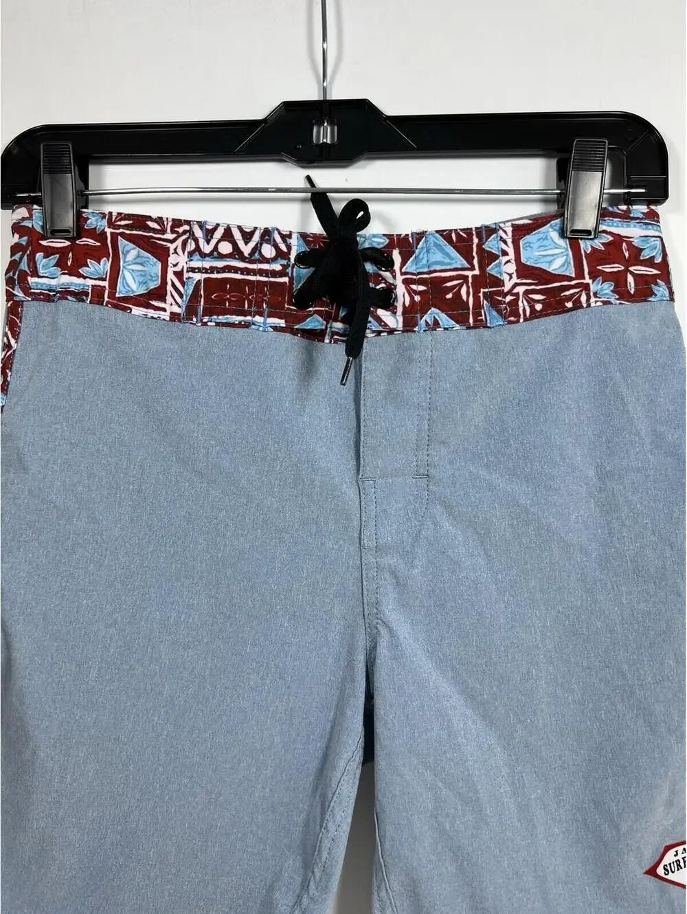 Jacks Surfboards Board Shorts Men’s 28 Blue Red Trim Swim Trunks